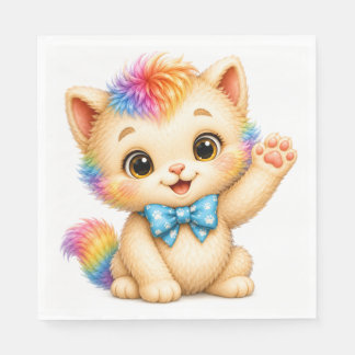 Tumble das Kätzchen Regenbogen-Party Servietten