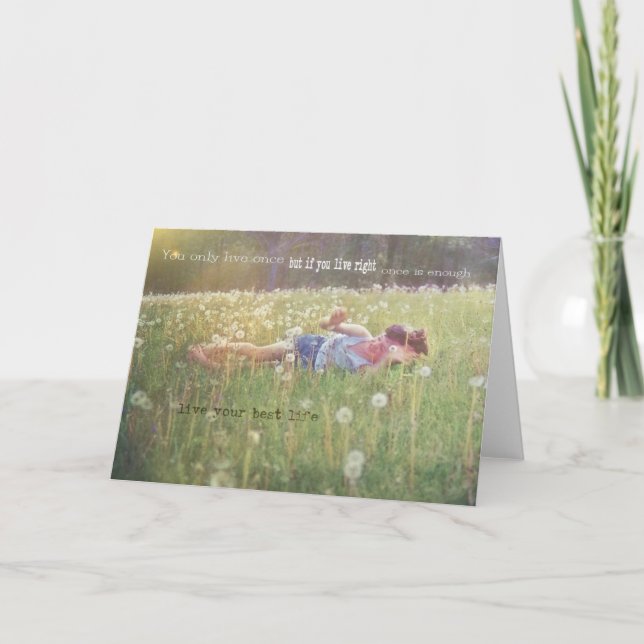 TUMBLE IN DER GRASS-Grußkarte Dankeskarte (Vorderseite)