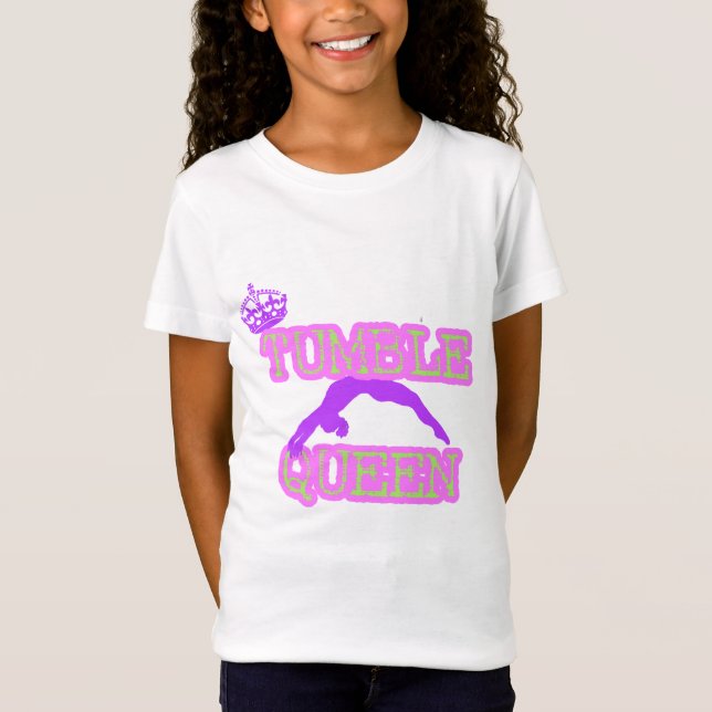 Tumble-Königin Gymnast-Mädchen-Shirt T-Shirt (Vorderseite)