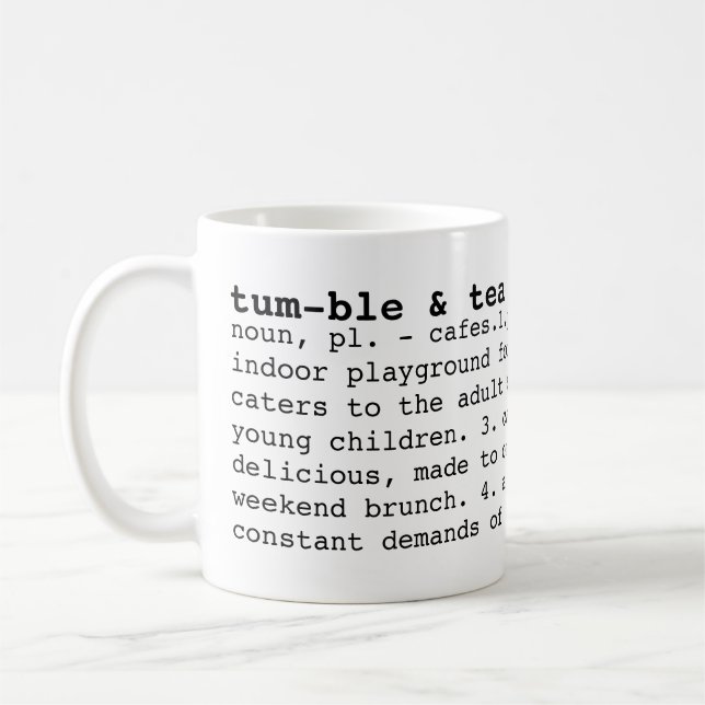 Tumble- u. Teecaféwörterbuch-Tasse Kaffeetasse (Links)