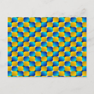 Tumbler #3 Optical Illusion Warping Blue/Yellow Postkarte