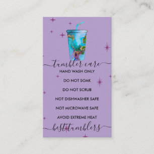 Tumbler care lila visitenkarte