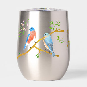 Tumbler en acier inoxydable pour vin Bluebirds
