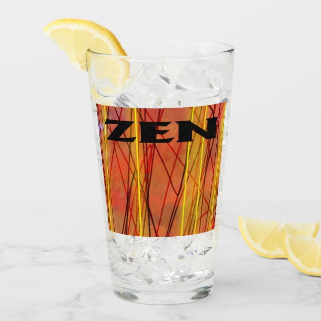 Tumbler en verre de fil noir Zen (Devant glace)