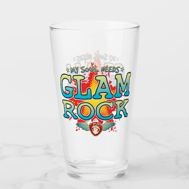 Tumbler en verre de l'âme de Glam Rock (Devant)