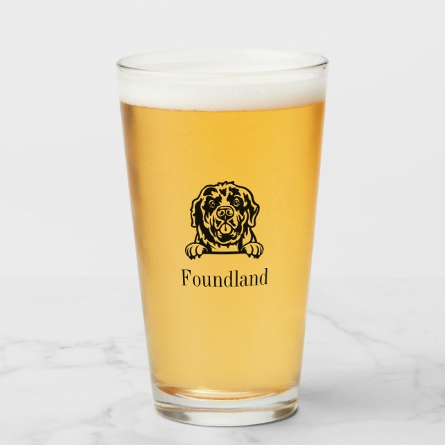 Tumbler en verre de Terre-Neuve (Devant (rempli))