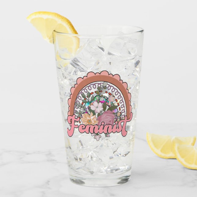 Tumbler en verre féministe (Devant glace)
