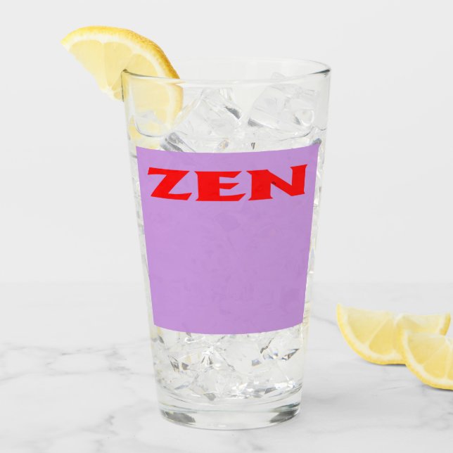 Tumbler en verre lilas rouge Zen (Devant glace)