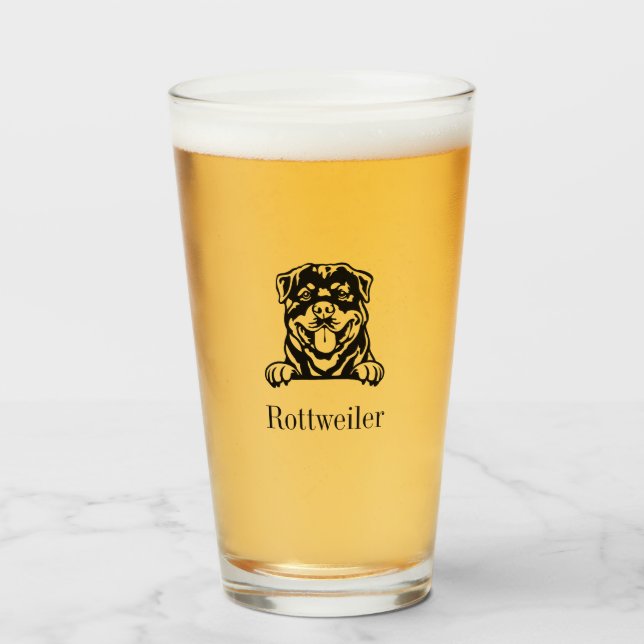 Tumbler en verre Rottweiler (Devant (rempli))
