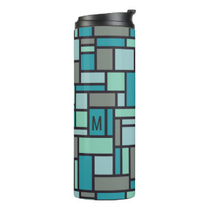 Tumbler mit individuellem Monogramm im geometrisch Thermosbecher