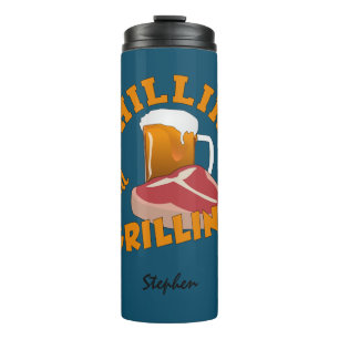 Tumbler mit individuellem Namen für Chilling & Gri Thermosbecher