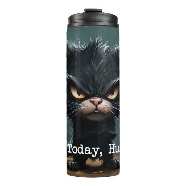 Tumbler mit lustigem Katzendesign Thermosbecher (Vorderseite)