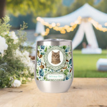 Tumbler personnalisé avec photo et nom de chat