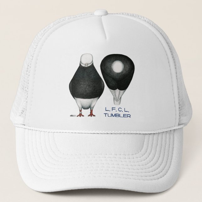 Tumbler Pigeon Standard Black Bald Truckerkappe (Vorderseite)