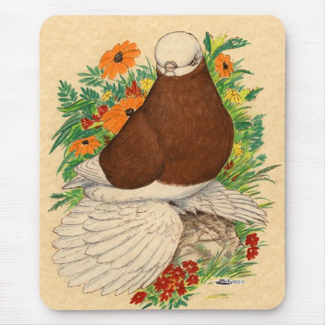 Tumbler: Red Bald Muffed Mousepad (Vorne)
