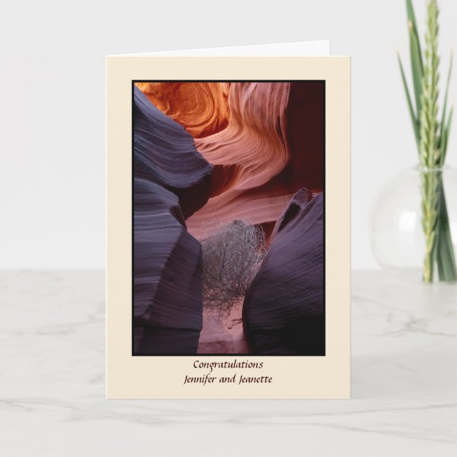 Tumbleweed Apache Wedding Segen Gay LGBT Karte (Vorderseite)