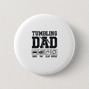 Tumbling Dad Drive Pay Klatschen Wiederholen Shirt Button