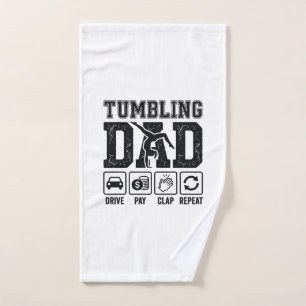 Tumbling Dad Drive Pay Klatschen Wiederholen Shirt Handtuch