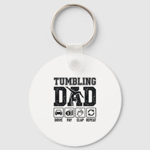 Tumbling Dad Drive Pay Klatschen Wiederholen Shirt Schlüsselanhänger