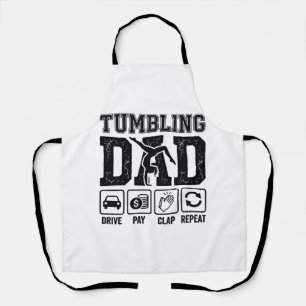 Tumbling Dad Drive Pay Klatschen Wiederholen Shirt Schürze