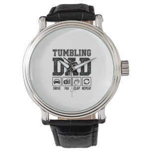 Tumbling Dad Drive Pay Klatschen Wiederholen T-Shi Armbanduhr