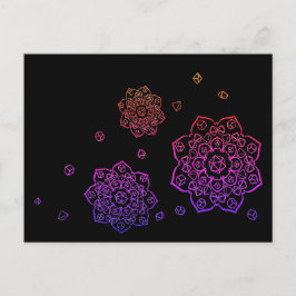 Tumbling Dice Mandala Postcard Postkarte