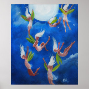 Tumbling Fairies nur zum Spaß Poster