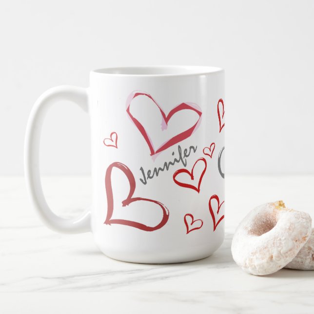 Tumbling Hearts Kaffeetasse (Mit Donut)