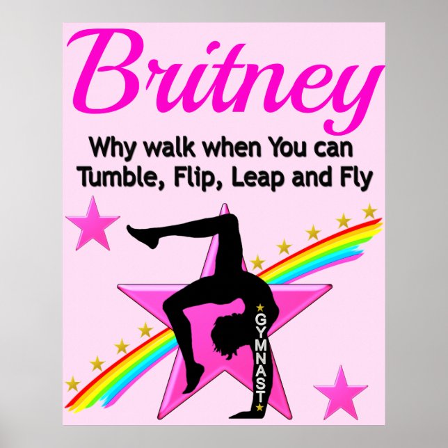 TUMBLING QUEEN GYMNASTICS POSTER PERSONNALISÉ (Devant)