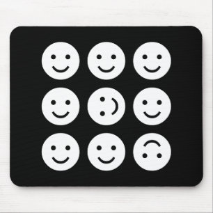 Tumbling - Schwarz und Weiß Mousepad