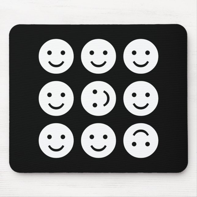 Tumbling - Schwarz und Weiß Mousepad (Vorne)