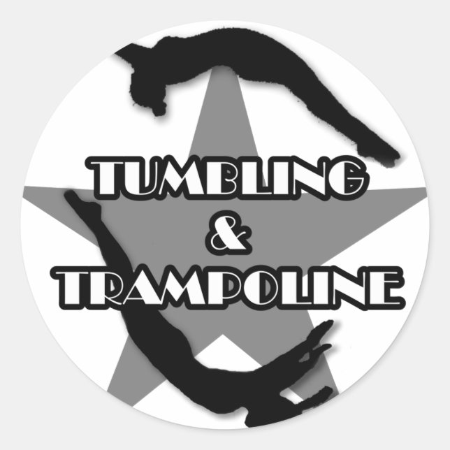 Tumbling und Trampolin Runder Aufkleber (Vorderseite)