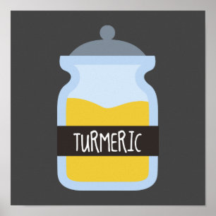 Tumeric yellow spice poster