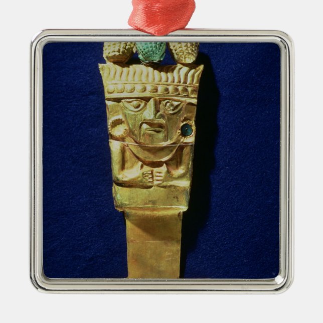 Tumi oder zeremonielles Messer in Form Ornament Aus Metall (Vorne)