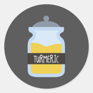 Tummergelbes Gewürz Runder Aufkleber