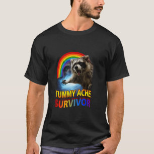 Tummy Ache Survivor Raccoon entwirft Raccoon Meme T-Shirt