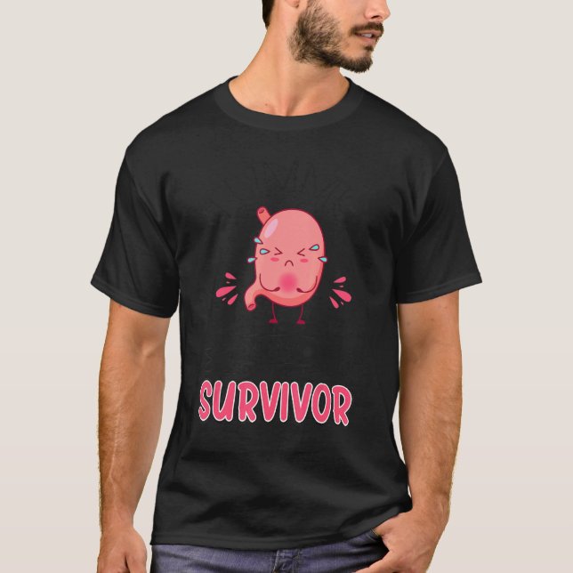 Tummy Ache Survivor Stomachache Awareness Apparel  T-Shirt (Vorderseite)