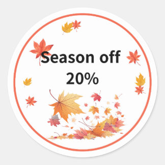 Tumn-Saison-Aus-Sticker – Herbstsale-Aktion Runder Aufkleber