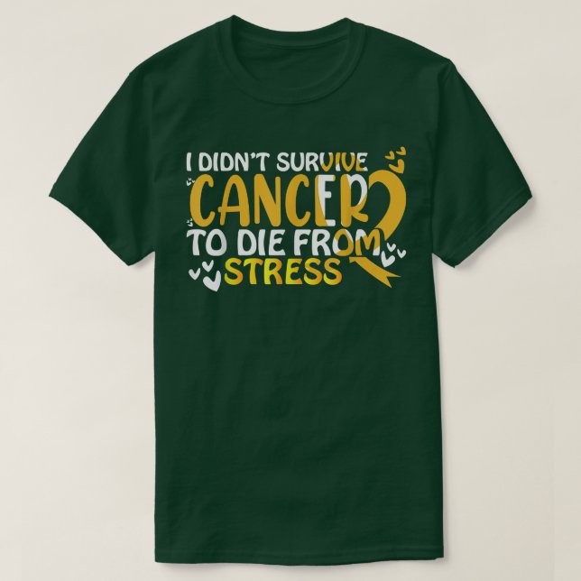 Tumorerziehungsmotivation für Kinder Gelber Ribbo T-Shirt (Design vorne)