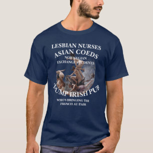 TUMP WEIßES HAUS ASIA-STUDENTINNEN NORWEGISCH TRUM T-Shirt