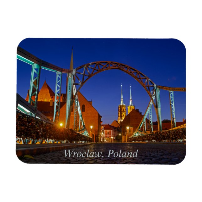 Tumski Bridge Wroclaw Polen Magnet (Horizontal)