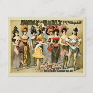Tumult Trubel-Extravaganz und Vaudeville-Altware Postkarte