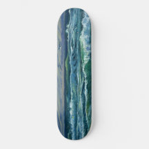 Tumultuous Waves: Skateboard Deck
