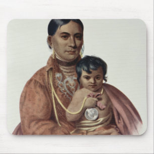 , Tun-Hon-Gehen eine Osage-Frau Mousepad