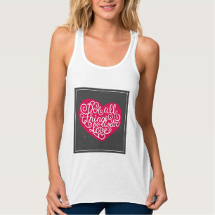 Tun Sie alle Sachen mit Liebe-Rot Tank Top