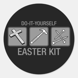 tun Sie es sich Ostern-Ausrüstung Runder Aufkleber