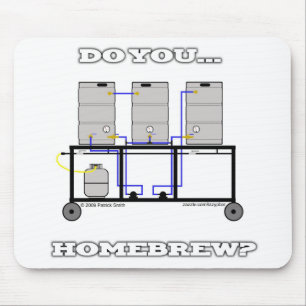 tun Sie Sie Zuhause Brew-Mausunterlage Mousepad