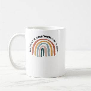 Tun Sie, was Ihr Soul glücklich macht Regenbogen Kaffeetasse
