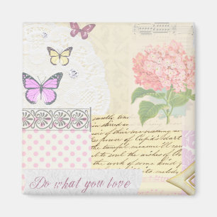 Tun Sie, was Sie Liebe - Girly rosa u. Magnet