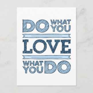 Tun Sie, was Sie tun, Liebe und Liebe Postkarte